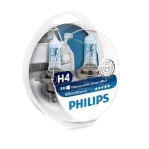 זוג נורות PHILIPS WhiteVision H4