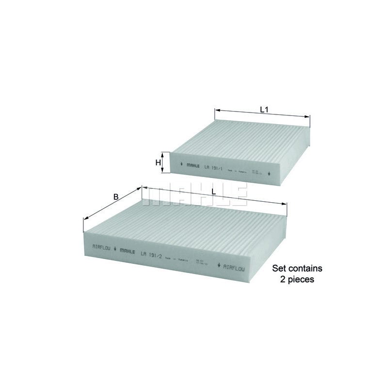 מסנן (פילטר) קבינה MAHLE LA 191/s